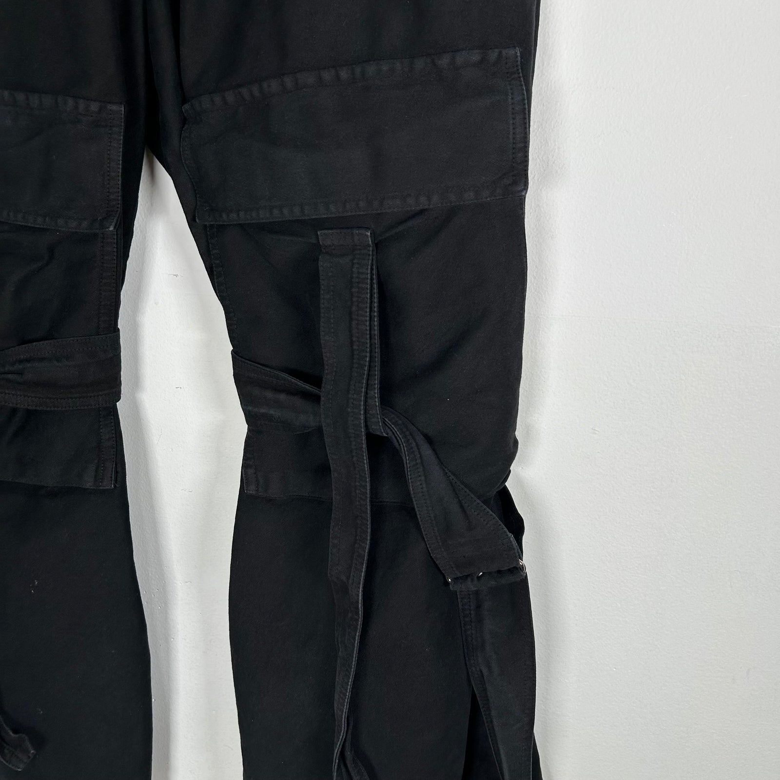 Dries Van Noten Black Bondage Cargo Pants Size M