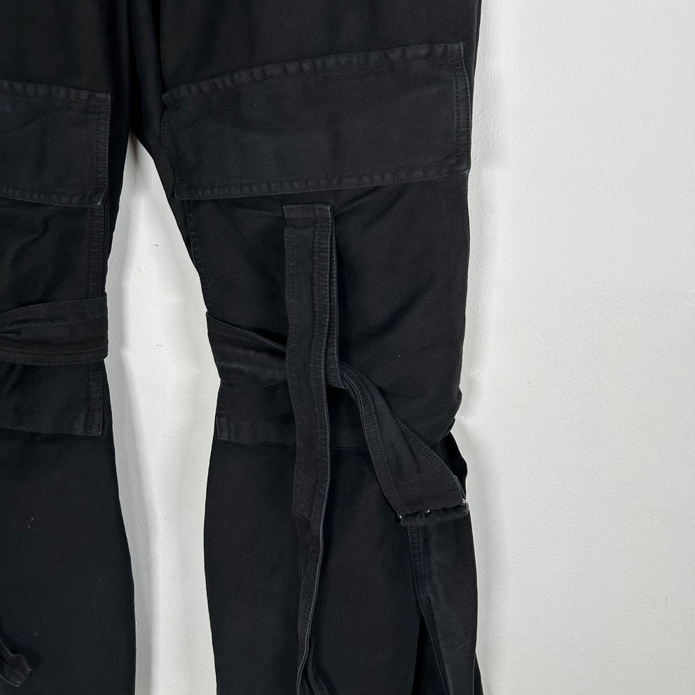 Dries Van Noten Black Bondage Cargo Pants Size M