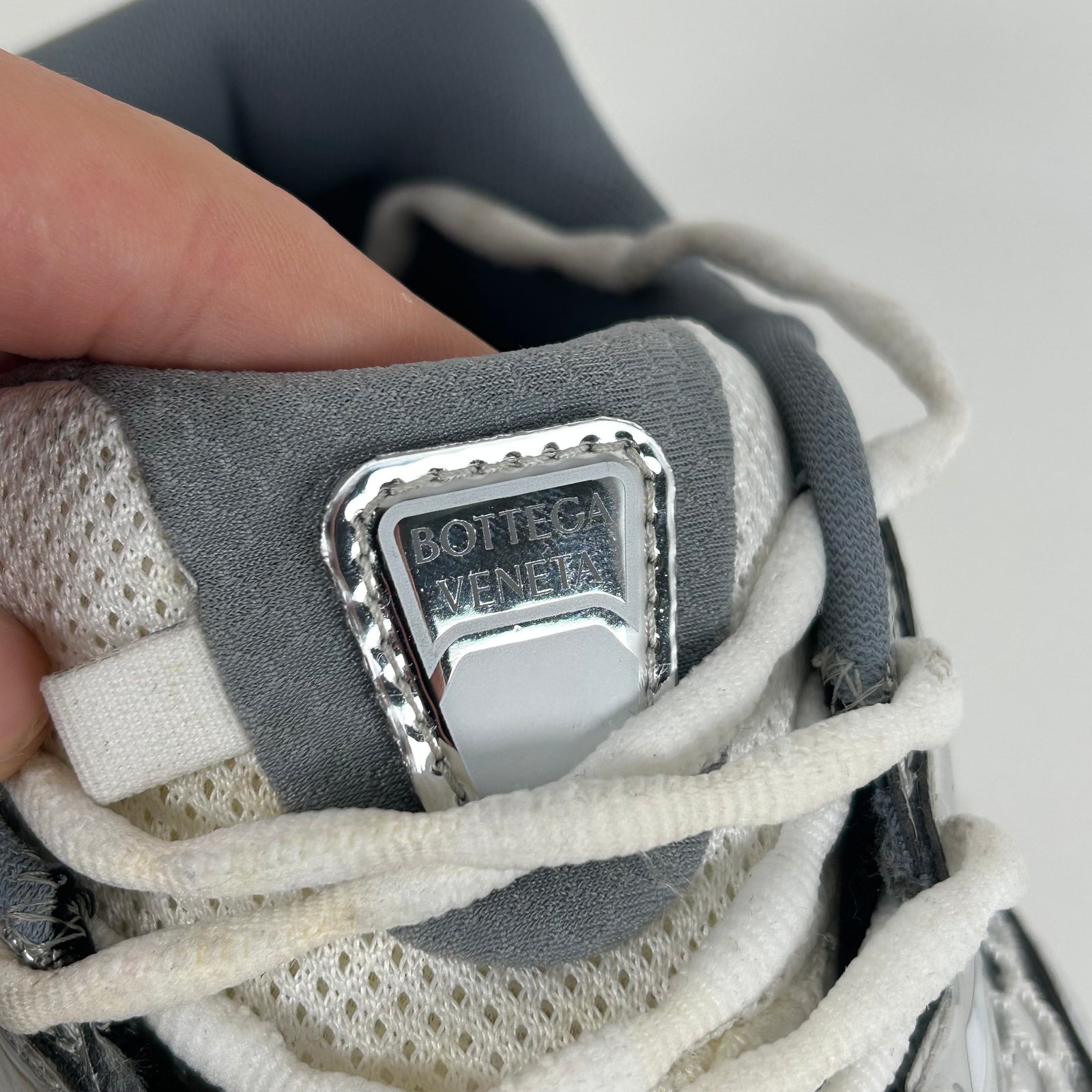 Bottega Veneta Orbit White/Silver Sneaker Size 41