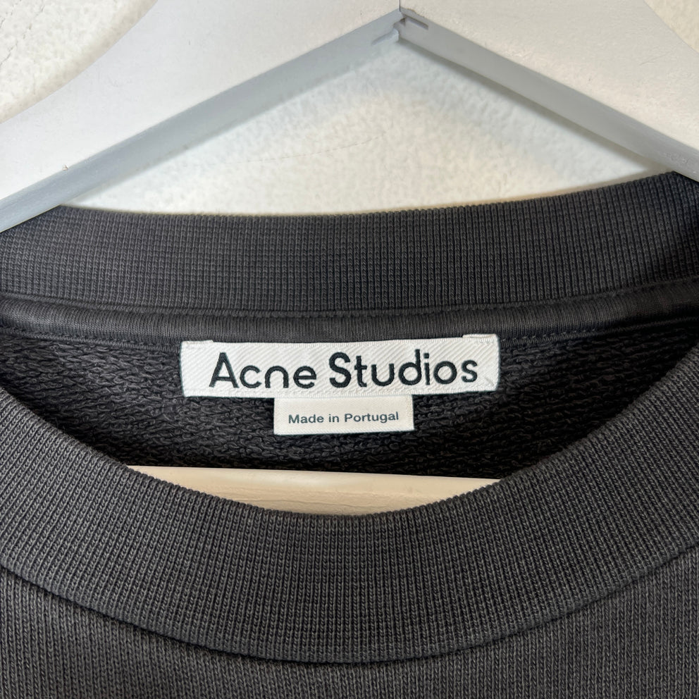 Acne Studios Grey Bubble Logo Crewneck Size L