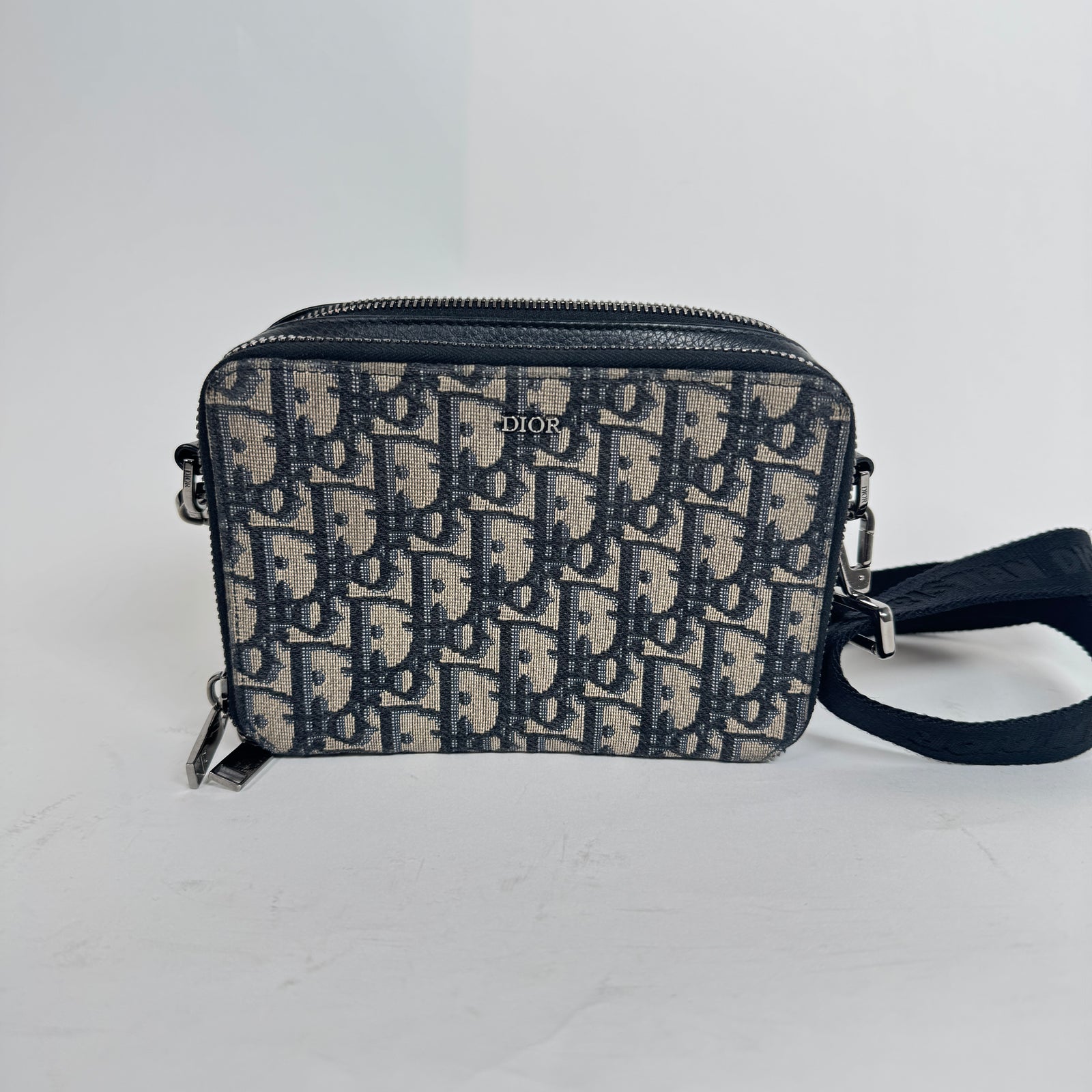 Dior Oblique Double Zip Crossbody Pouch