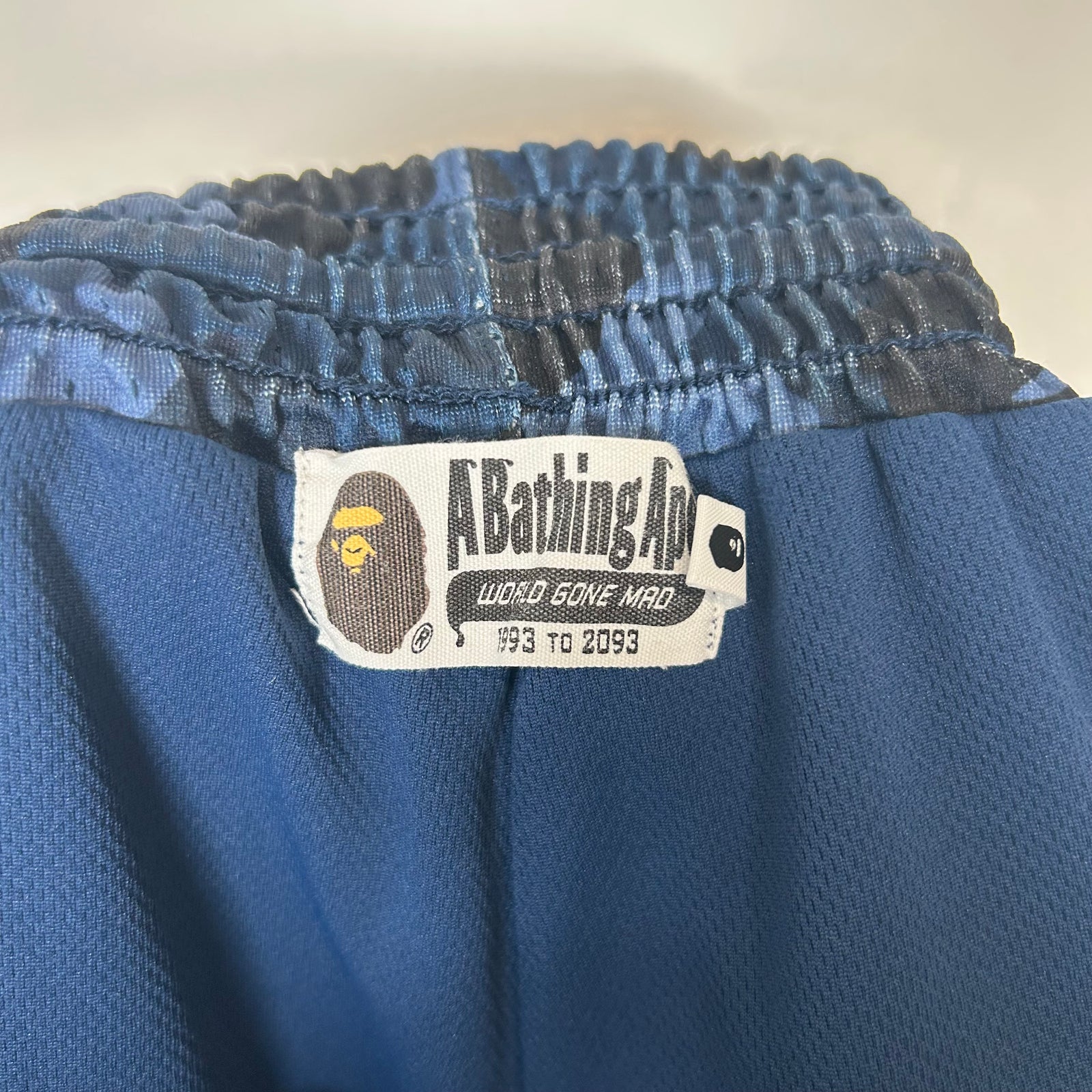 Bape Blue Camo Mesh Shorts Size L