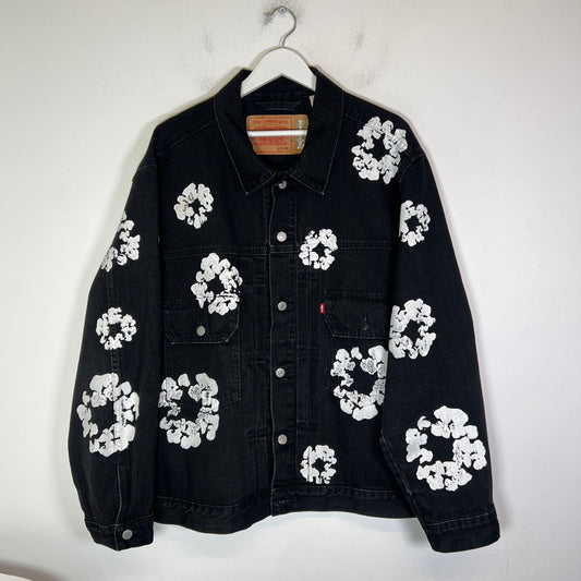 Denim Tears Black Wreath Denim Jacket Size XXL