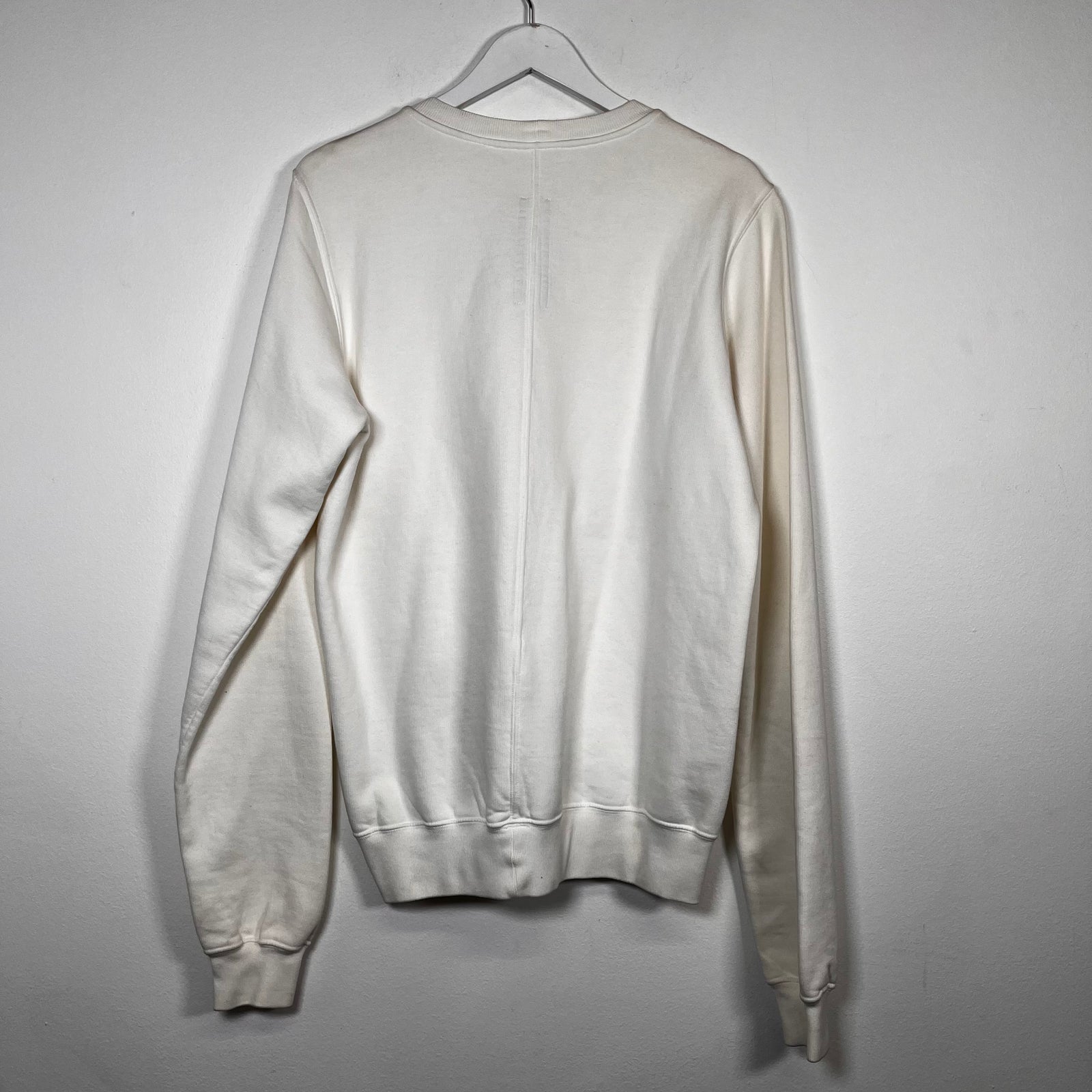 Rick Owens White Felpa Crewneck