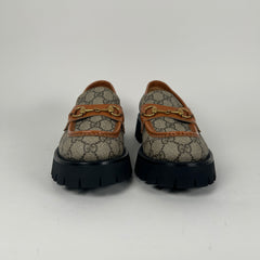 Gucci Harold Horsebit Canvas Printed Loafer Size 40