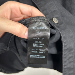 Raf Simons Black Jean Button-Up Size Small