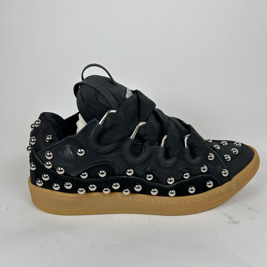 Lanvin Black Studded Curb Sneaker Size 45