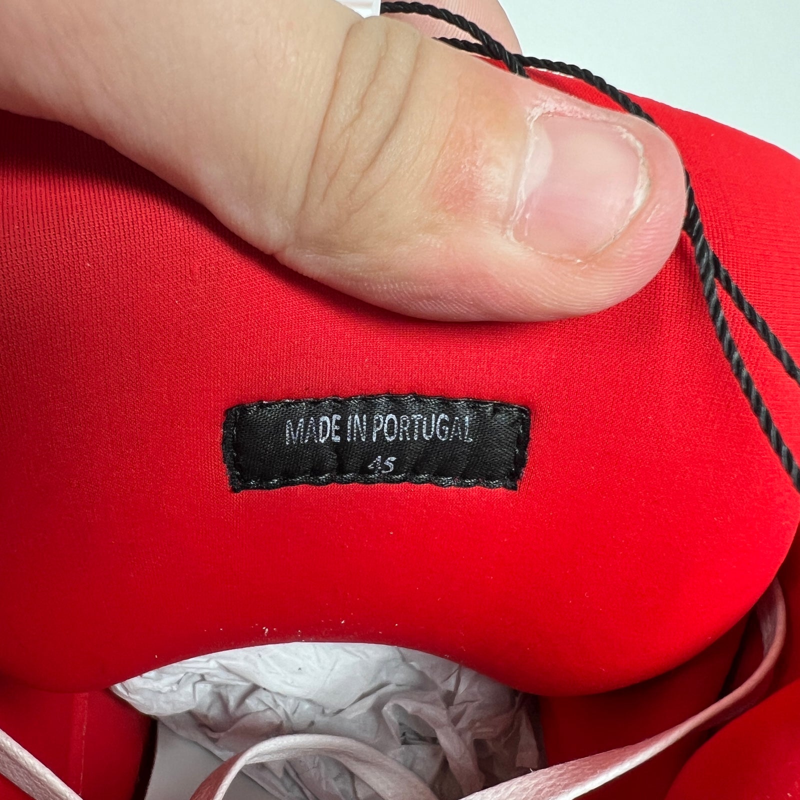 Lanvin Red/White Curb Sneaker Size 12