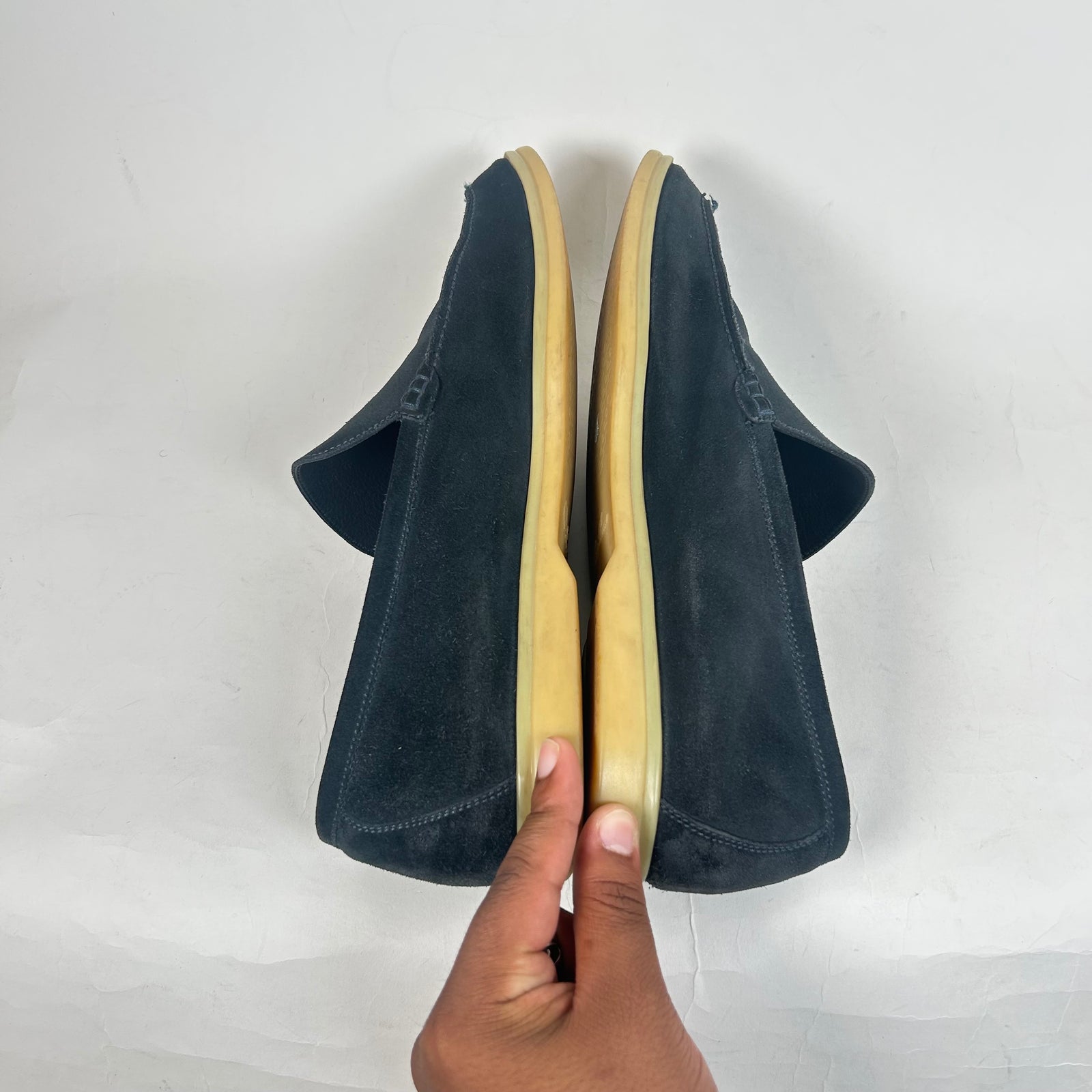Loro Piana Navy Summer Walker Size 47