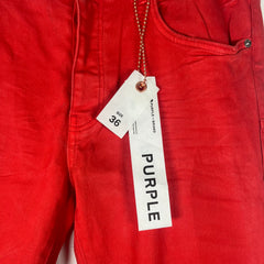 Purple Waxed Red Jeans Size 36