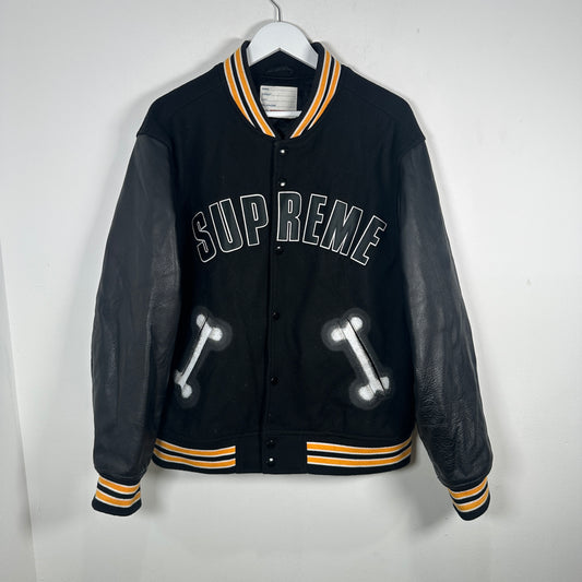 Supreme x Chito Striped Leather Varsity Jacket Size L