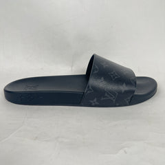 Louis Vuitton Graphite Monogram Leather Slides Size LV 12