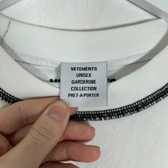 Vetements White Inside Out Logo T-Shirt Size M