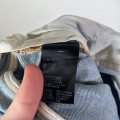 Amiri Cracked Orange Distressed MX1 Jeans