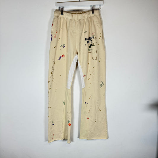 Gallery Dept Cream Paint Splatter Flare Sweatpants Size M