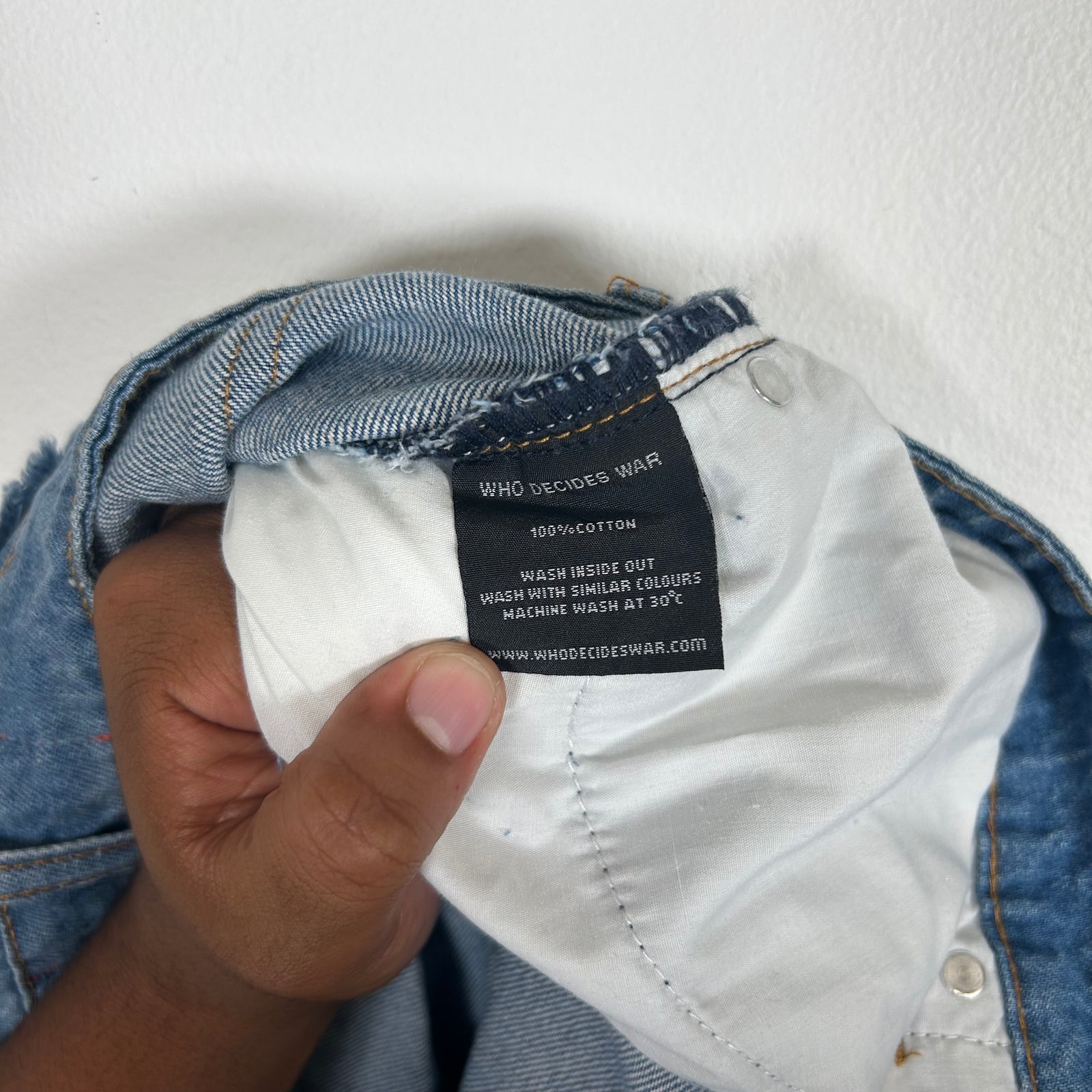 Who Decides War Four Seasons Embroidered Denim Size 34