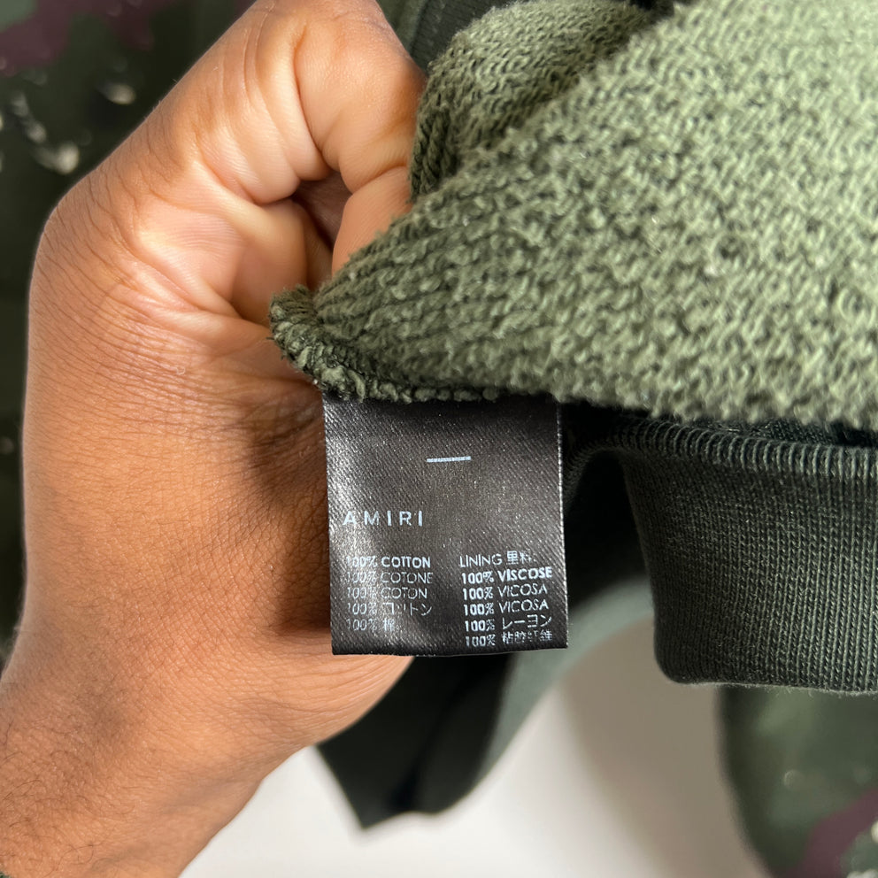 Amiri Camo MA Core Logo Hoodie Size M