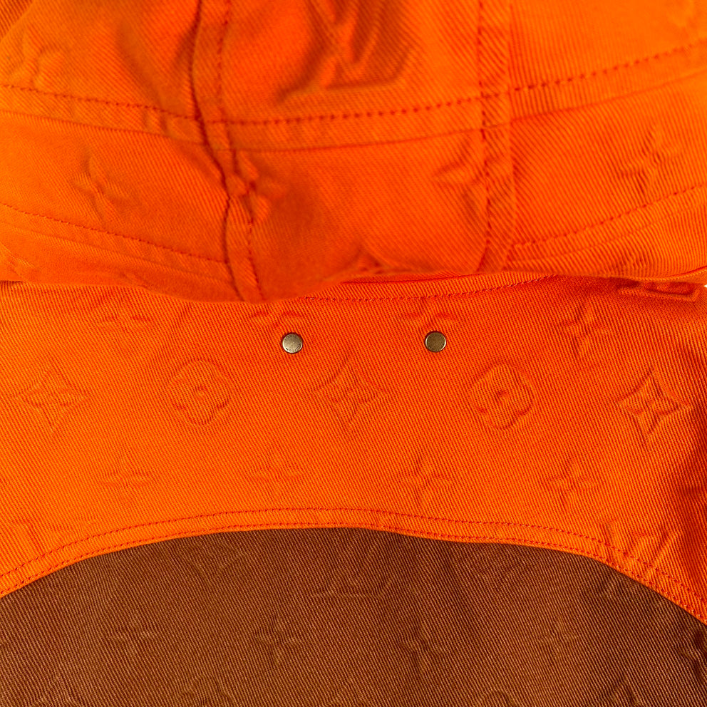 Louis Vuitton Monogram Orange Carpenter Hooded Jacket Size 46