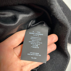 Saint Laurent Triple Black Teddy Jacket Size 46