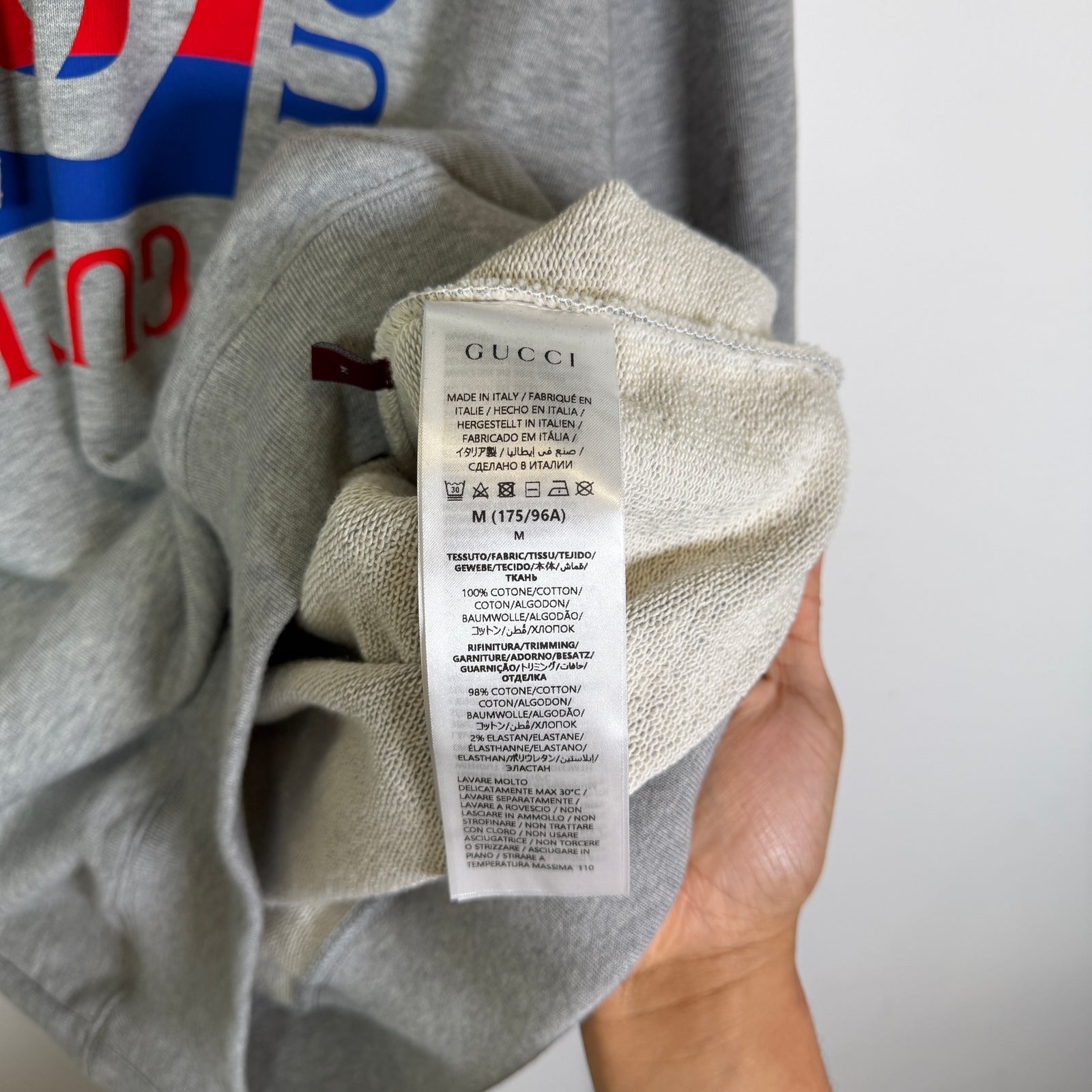 Gucci Grey/Blue Interlocking G Hoodie