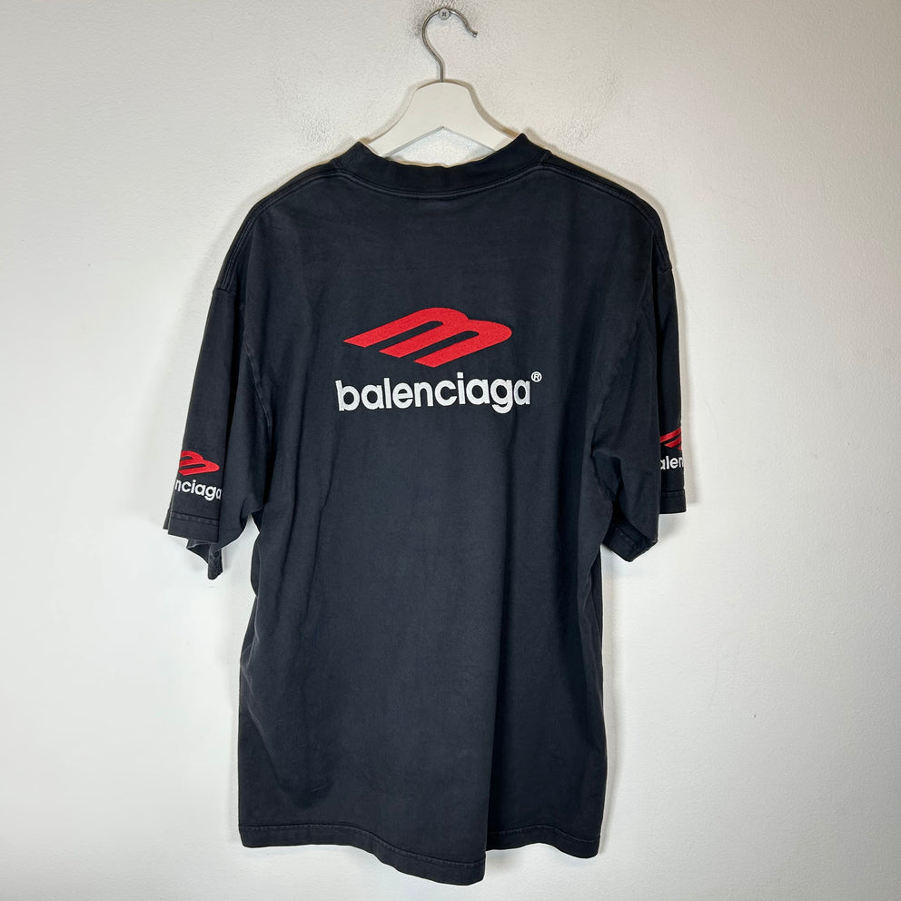 Balenciaga Black 3B Sports Icon Logo T-Shirt Size S