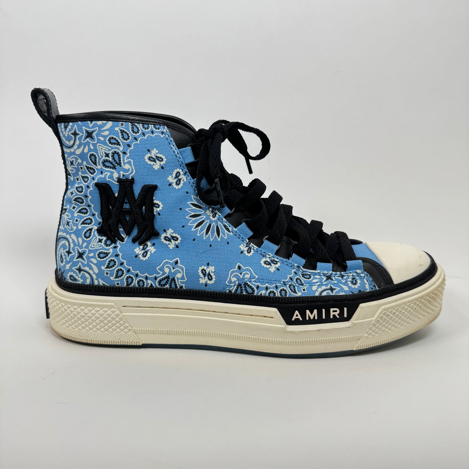 Amiri Light Blue Bandana High Top Sneaker Size 43