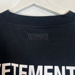 Vetements Black Translation T-Shirt Size M
