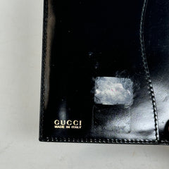 Gucci Black Leather Agenda Planner Wallet