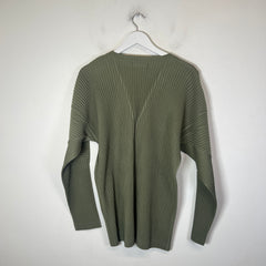 HOMME PLISSE Issey Miyake Olive Cardigan Size 3