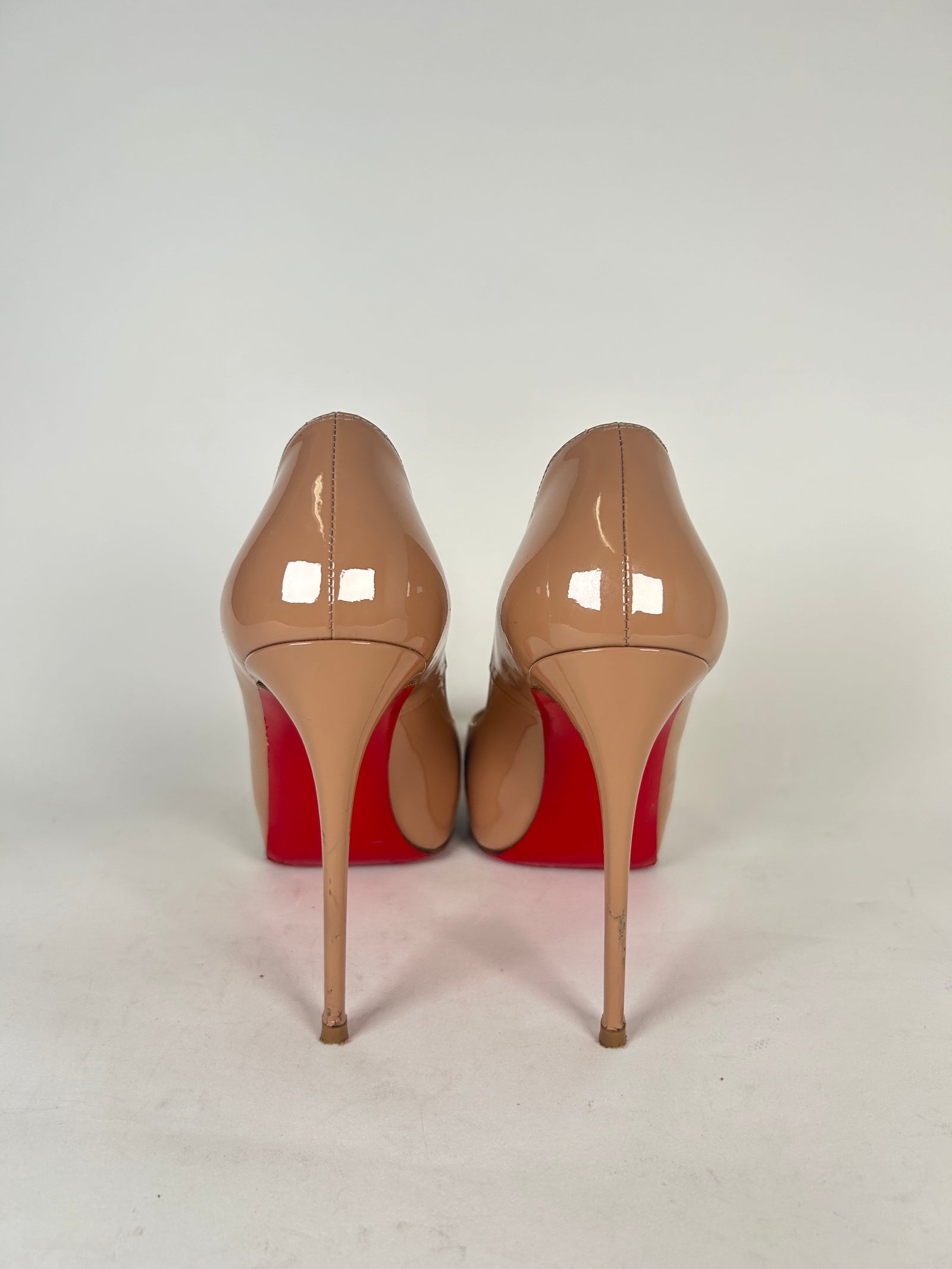 Christian Louboutin Lady Peep Nude Heels Size 38