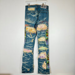 Who Decides War ROYGBIV Fusion Embroidered Denim Jeans Size 30