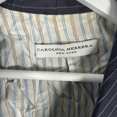 Carolina Herrera Navy Striped Blazer Size S