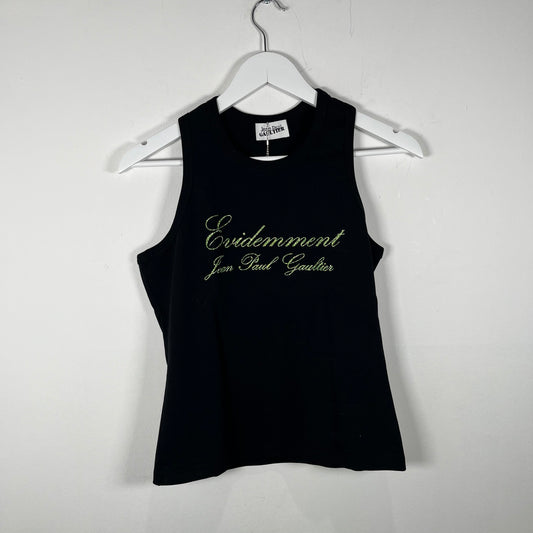 Jean Paul Gaultier Evidemment Black Tank Top Size M