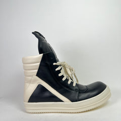 Rick Owens Black/Milk Geobasket Sneakers