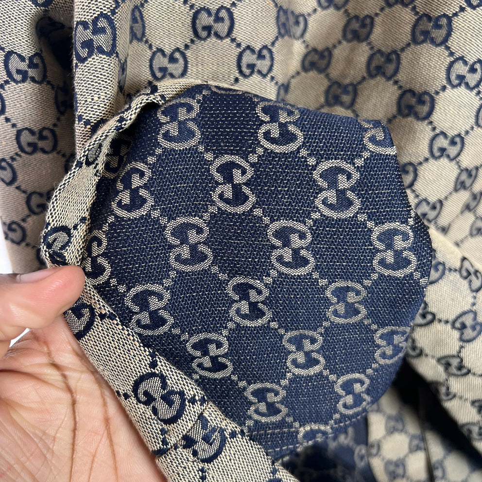 Gucci GG Monogram Four-Pocket Linen-Blend Light Jacket