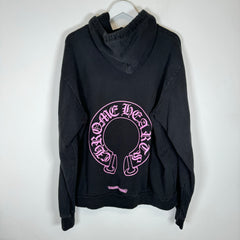 Chrome Hearts Pink Online Exclusive Horseshoe Hoodie Size L