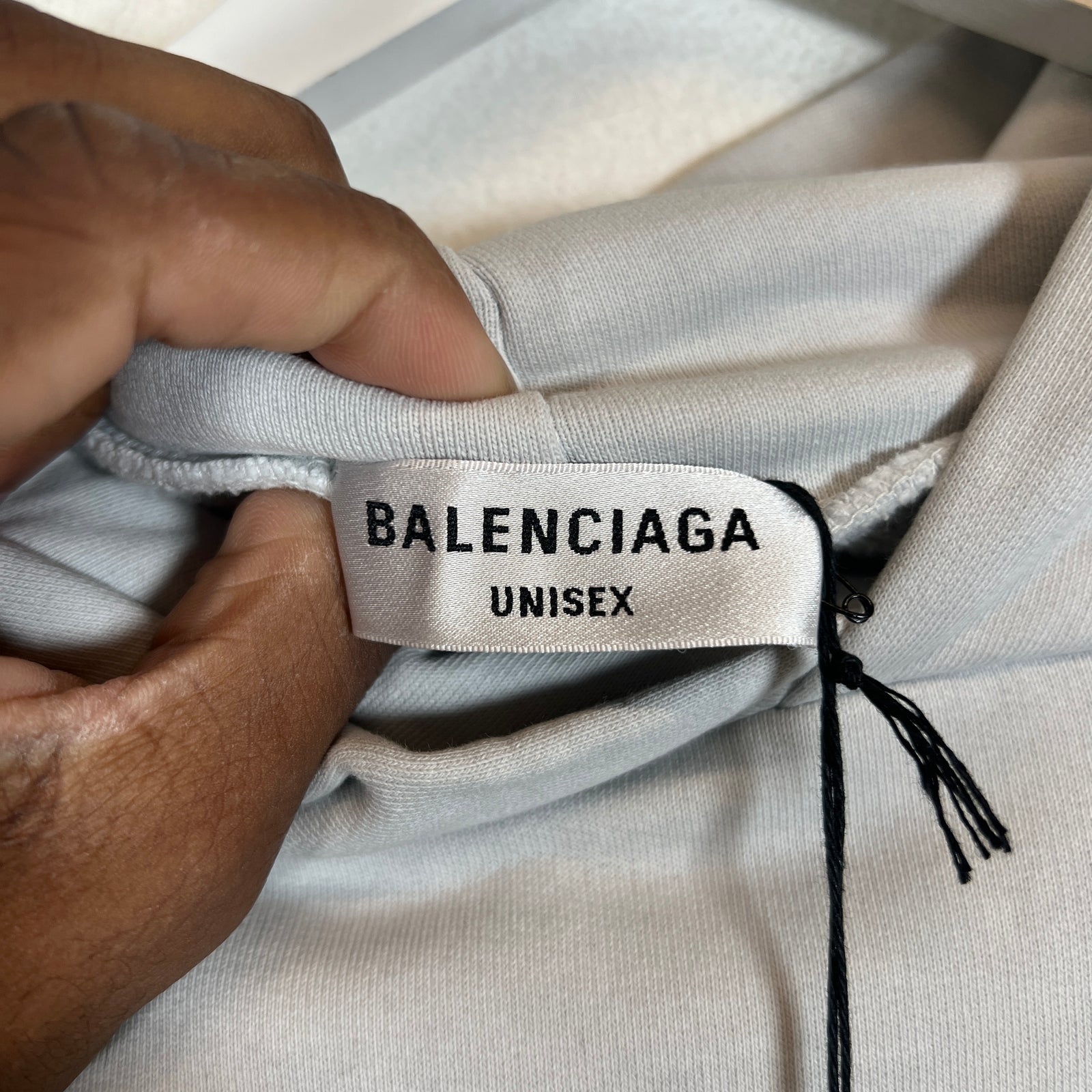 Balenciaga Dirty White Authentic Jersey Apparel Hoodie Size S