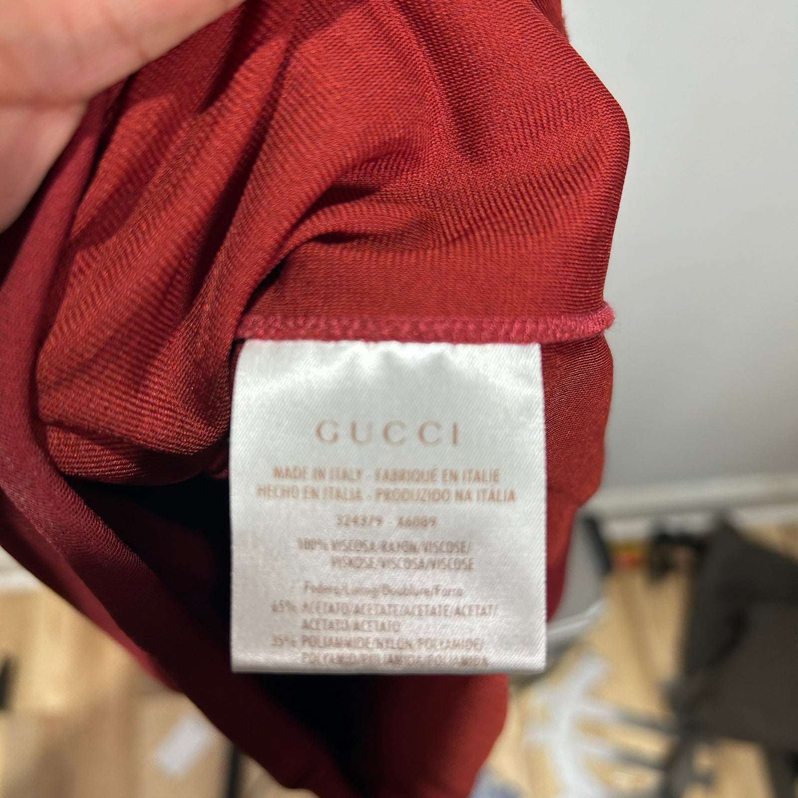 Gucci Red Silk Dress Size Large