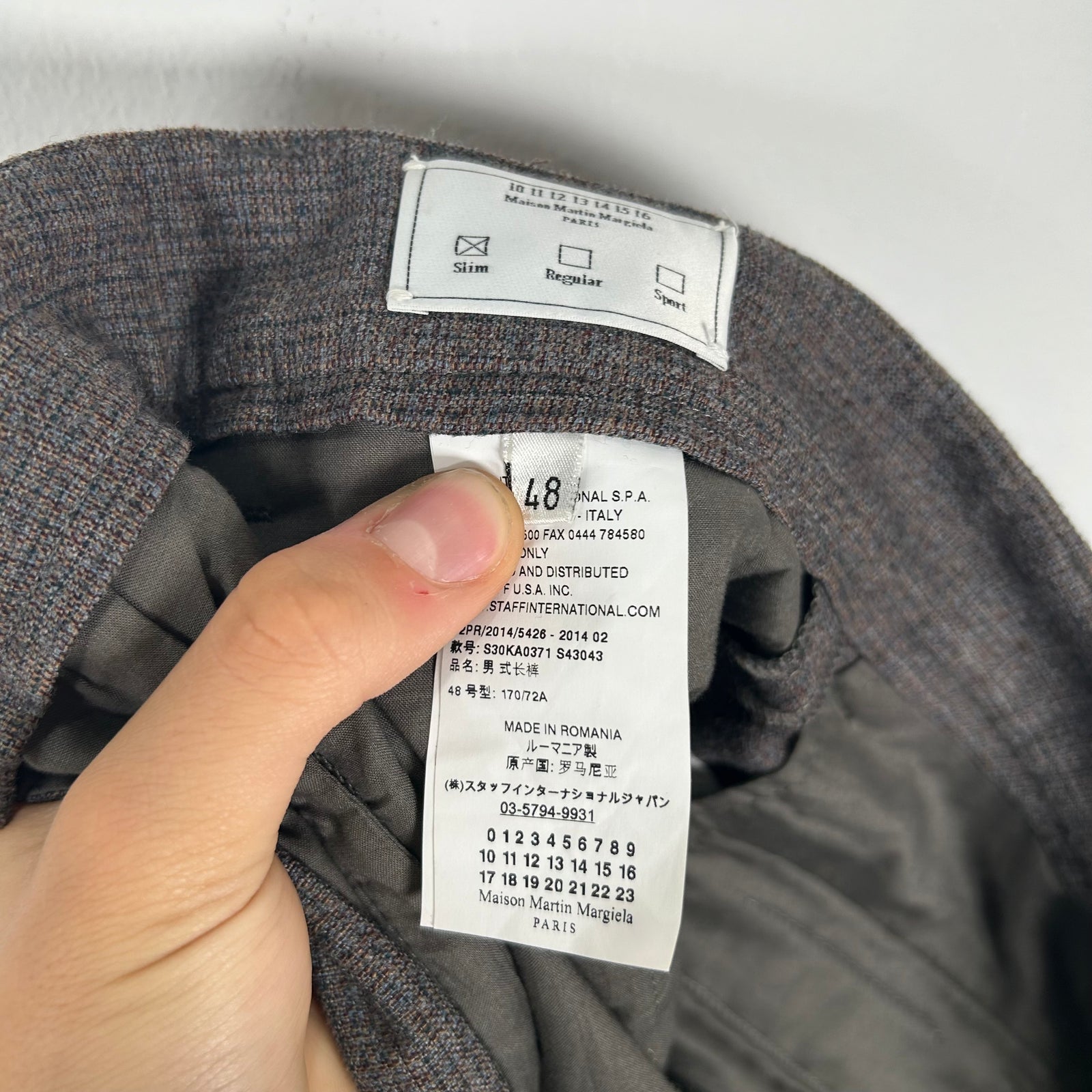 Maison Margiela Brown Wool Trousers Size 48