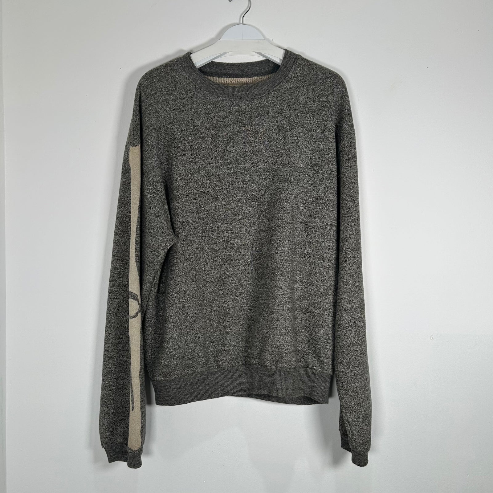 Kapital Grey Knit Skeleton Crewneck Size Large