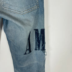 Amiri Denim Logo Applique Thrashed Jeans Size 29