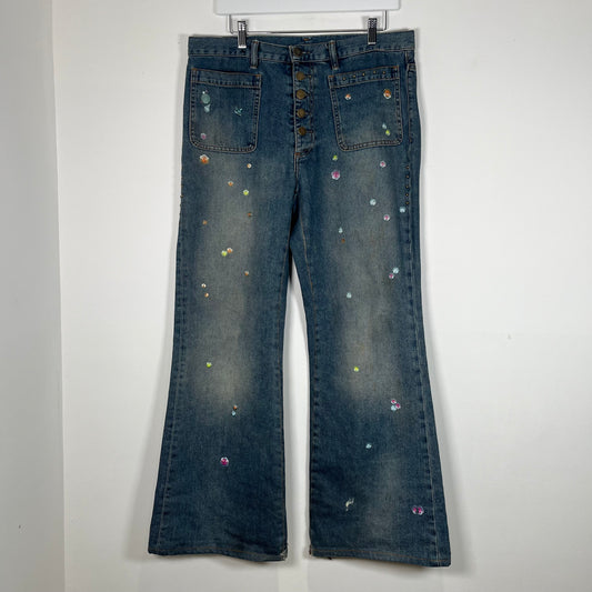 Acne Studios Lightwash Sticker Jeans Size 33