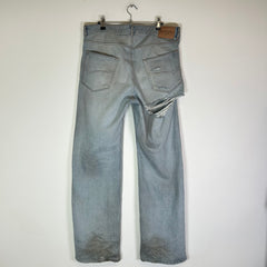 Balenciaga Lightwash Distressed Relaxed Fit Jeans