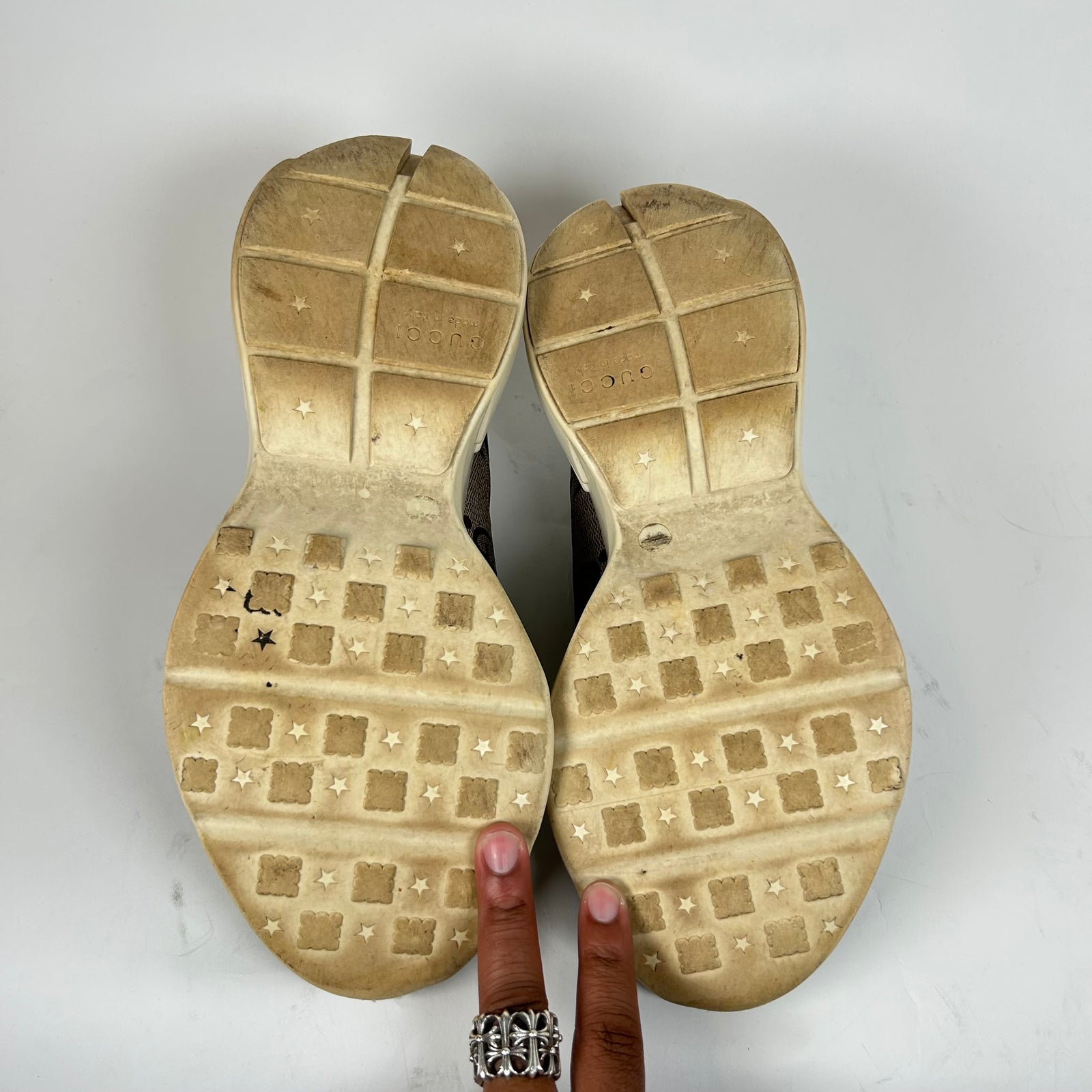 Gucci Beige Maxi GG Rhyton Sneaker Size GG 9.5