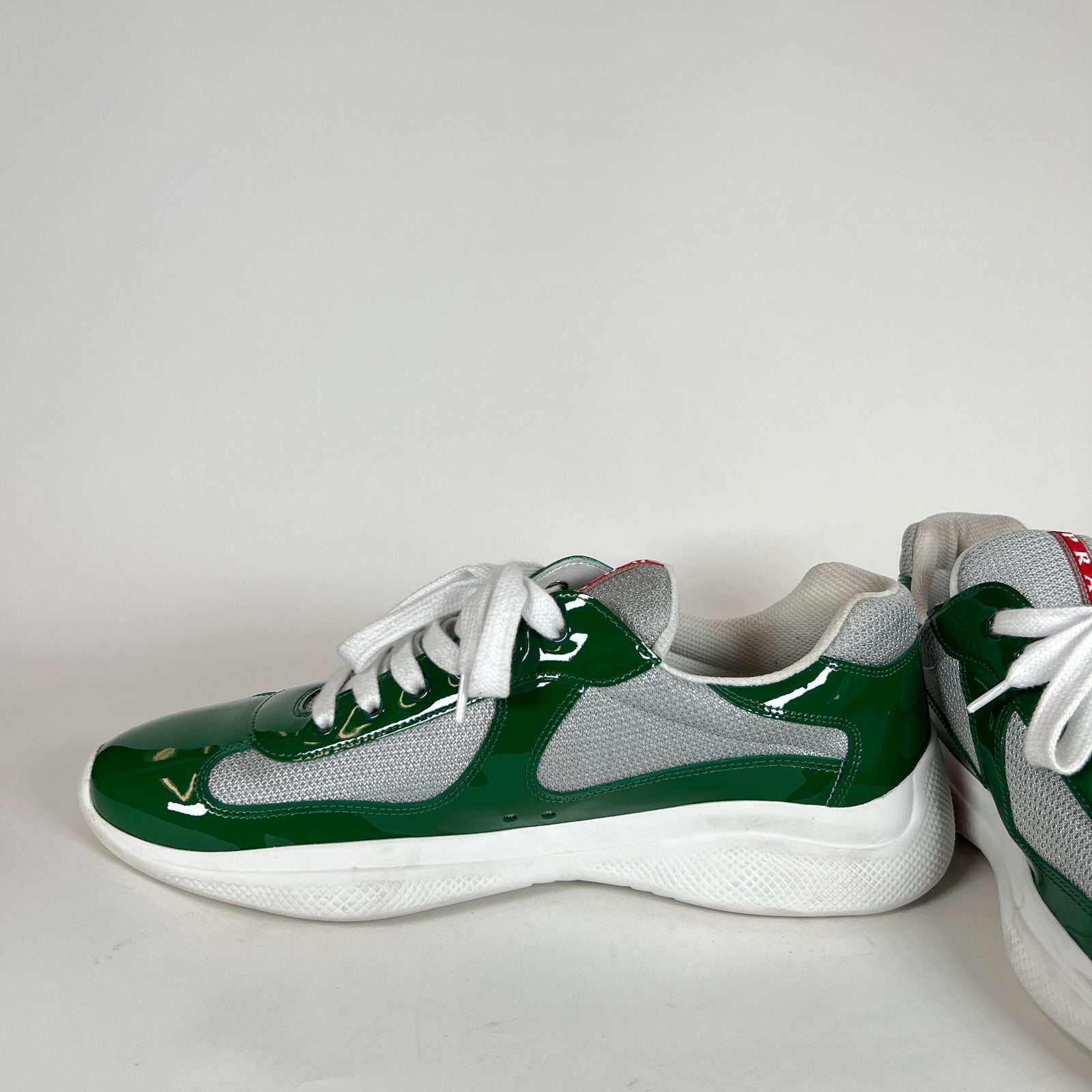 Prada Green/White Cups Size 12