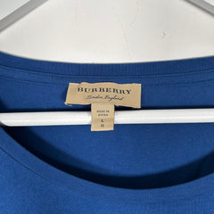 Burberry Blue Half Sleeve T-Shirt Size L