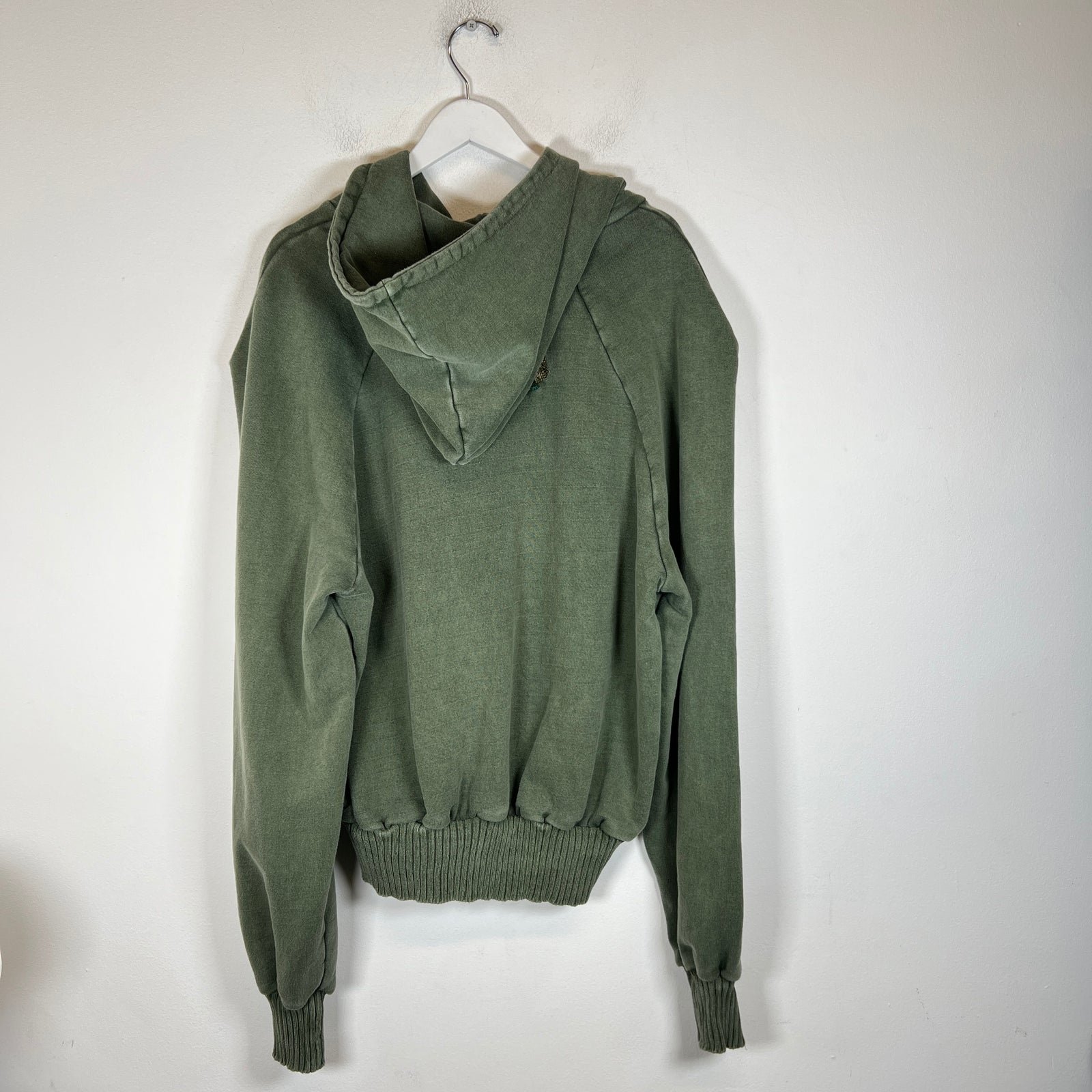 House Of Errors Washed Green Embroidered Hoodie Size XL