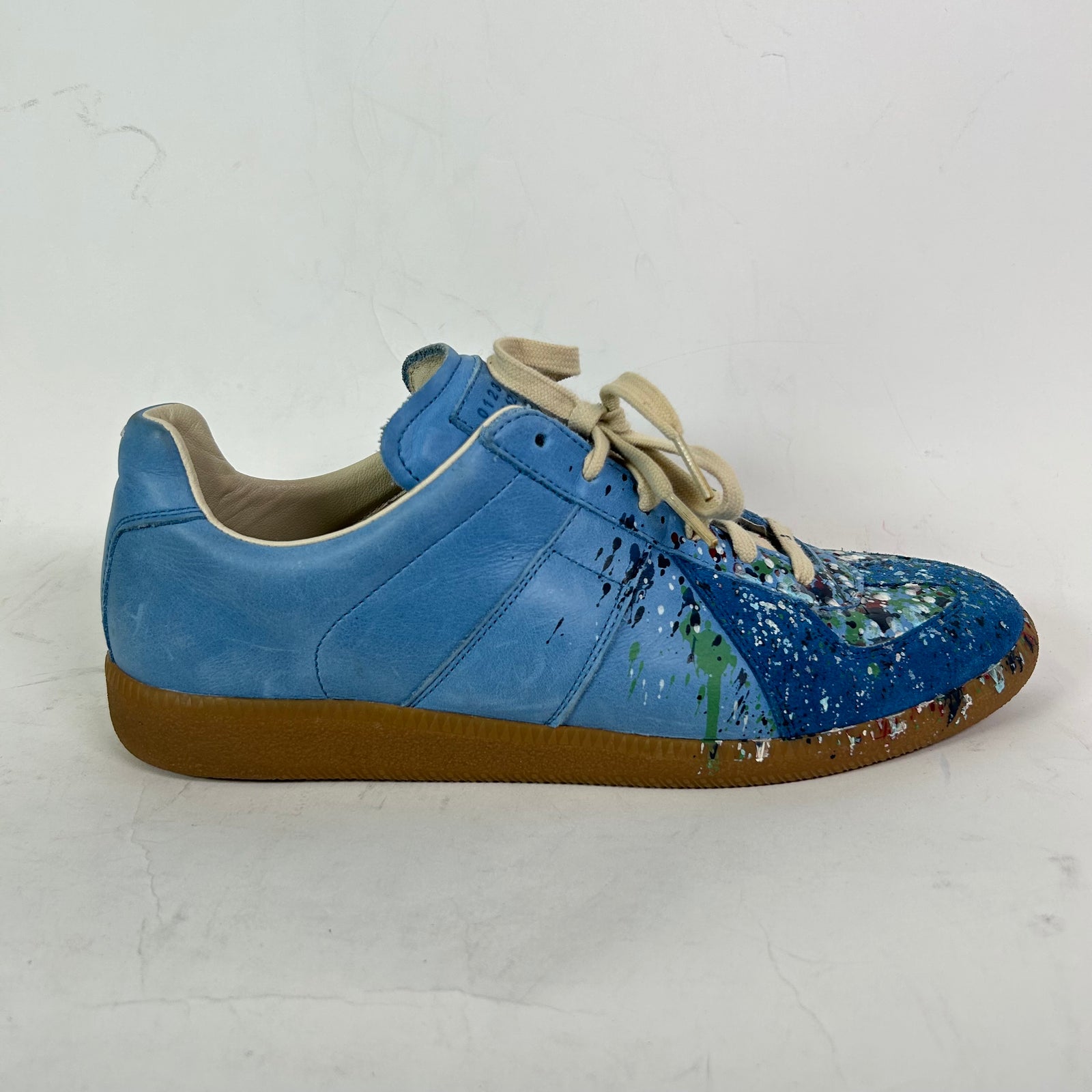 Maison Margiela Light Blue Paint Splatter Replica Gats Size 44