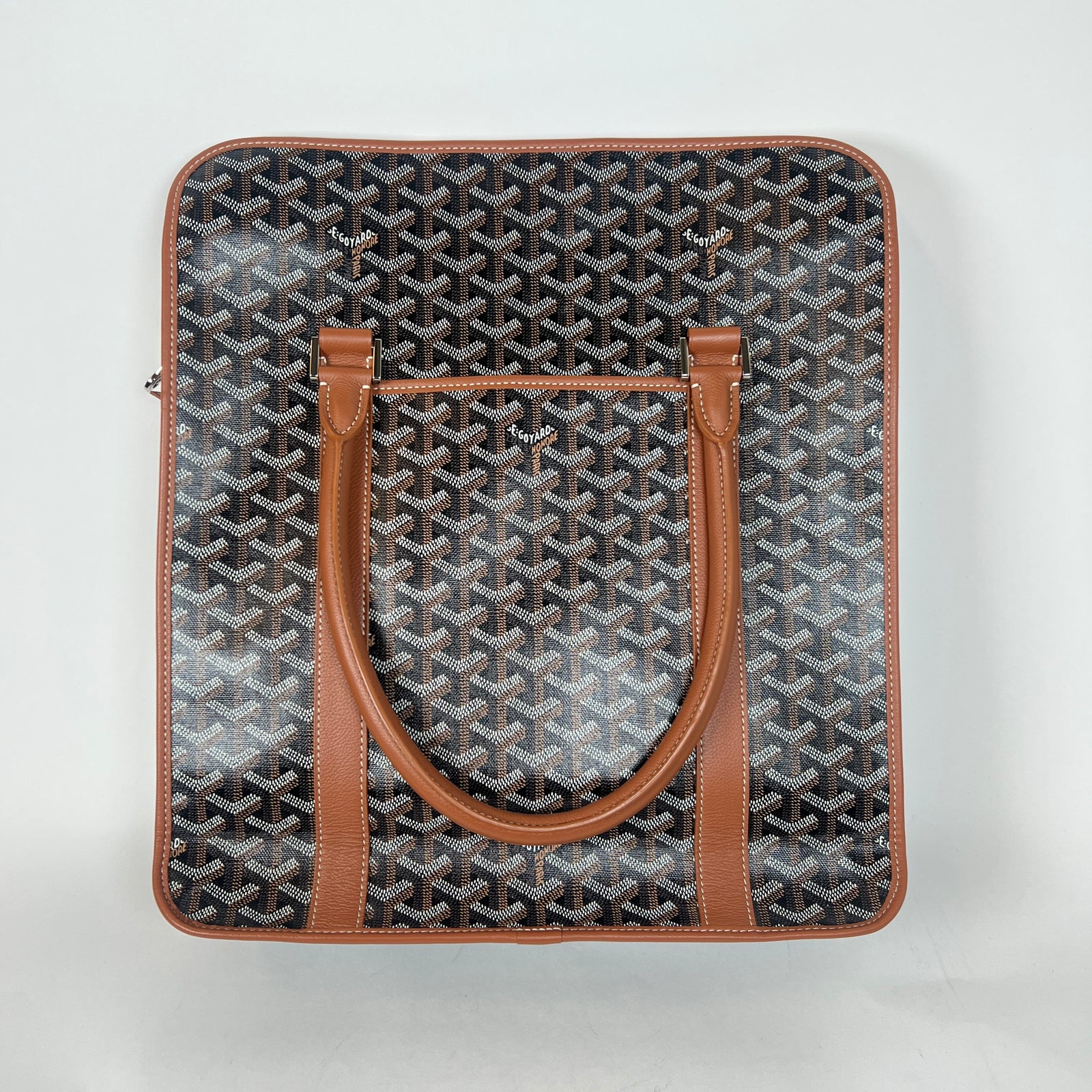Goyard Black/Brown Goyardine Bourgogne Tote Bag
