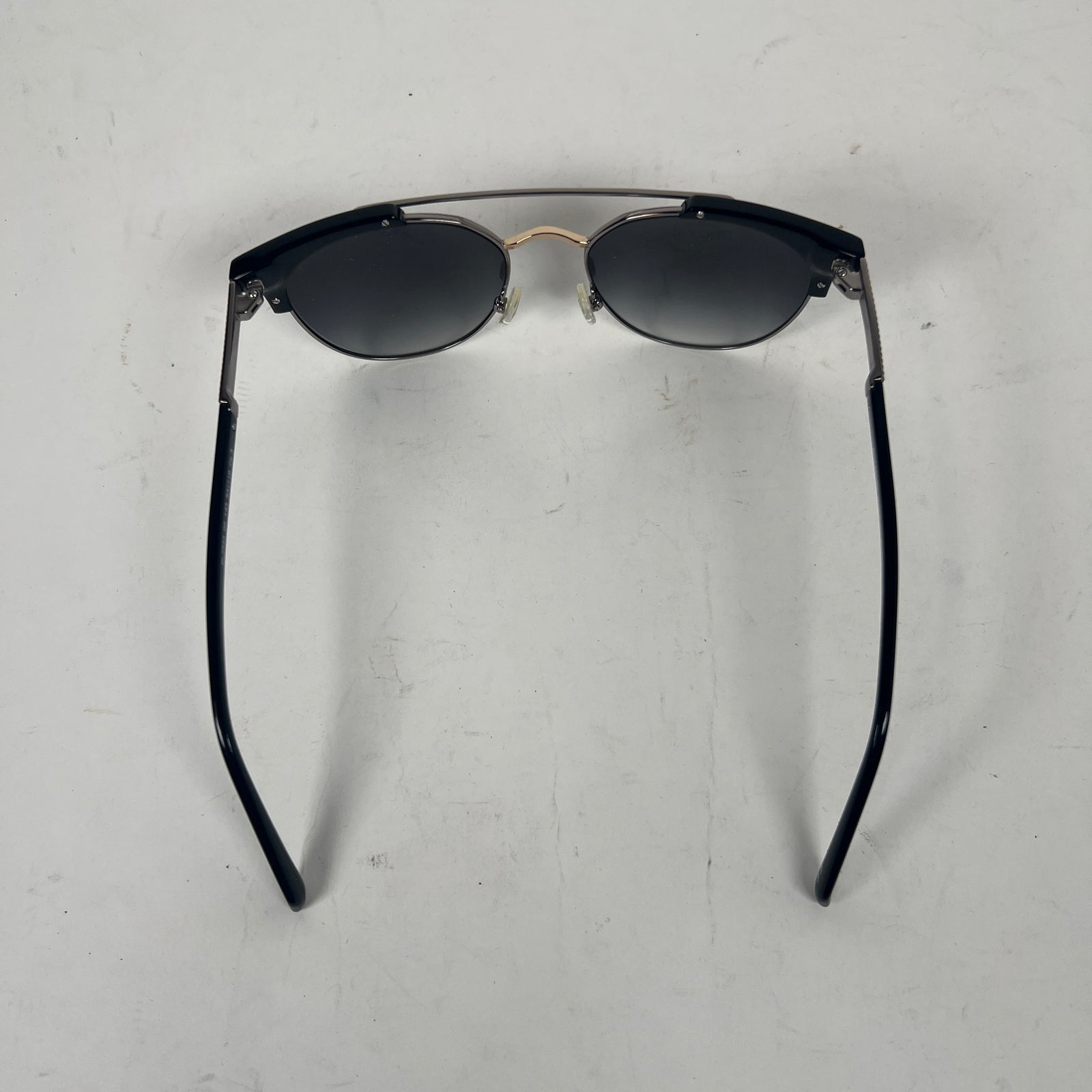 Balmain BL2533 Round Black Brow Bar Sunglasses